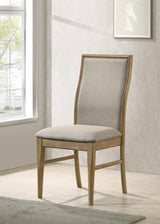 Adina Upholstered Dining Side Chair Barley (Set of 2) | King | Brown | Barley / Distressed Light Brown | 193612