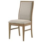 Adina Upholstered Dining Side Chair Barley (Set of 2) | King | Brown | Barley / Distressed Light Brown | 193612