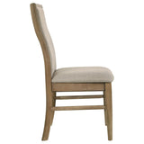 Adina Upholstered Dining Side Chair Barley (Set of 2) | King | Brown | Barley / Distressed Light Brown | 193612