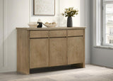 Adina 3-door 59-inch Sideboard Server Distressed Light Brown | Brown | Distressed Light Brown | 193615