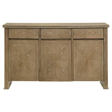 Adina 3-door 59-inch Sideboard Server Distressed Light Brown | Brown | Distressed Light Brown | 193615