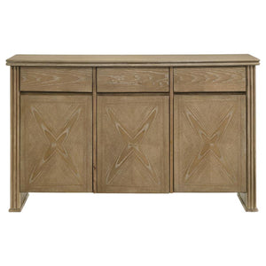 Adina 3-door 59-inch Sideboard Server Distressed Light Brown