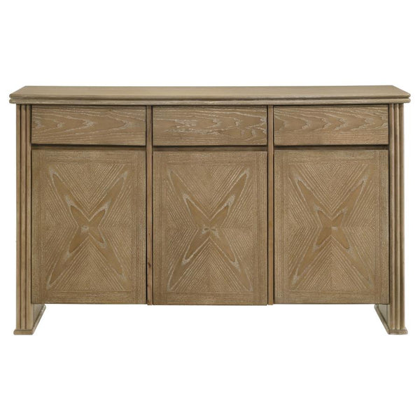 Adina 3-door 59-inch Sideboard Server Distressed Light Brown