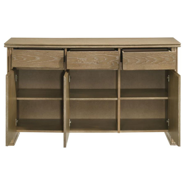Adina 3-door 59-inch Sideboard Server Distressed Light Brown