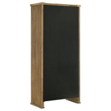 Adina 77-inch Tall Display Cabinet Distressed Light Brown | Brown | Distressed Light Brown | 193616