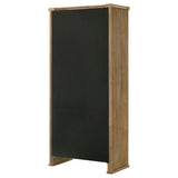 Adina 77-inch Tall Display Cabinet Distressed Light Brown | Brown | Distressed Light Brown | 193616
