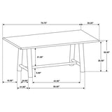 Duncan 71-inch Rectangular Wood Dining Room Table Washed Oak | Beige | Washed Oak | 193651