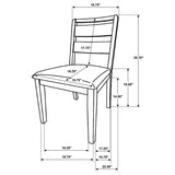 Duncan Ladder Back Dining Side Chair Washed Oak (Set of 2) | Brown | Washed Oak | 193652
