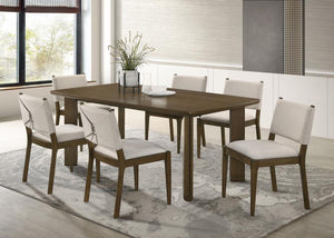 Ottowa 7-piece Rectangular Wood Dining Room Table Set Brown