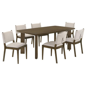 Ottowa 7-piece Rectangular Wood Dining Room Table Set Brown