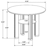 Ottowa 47-inch Round Counter Height Dining Table Brown | King | Brown | 193668