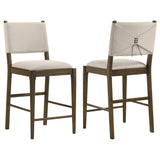 Ottowa Upholstered Counter Side Chair Brown (Set of 2) | King | Brown | 193669