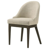 Reseda Upholstered Dining Side Chair Beige (Set of 2) | King | Beige | Beige / Ash Brown | 193672