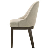 Reseda Upholstered Dining Side Chair Beige (Set of 2) | King | Beige | Beige / Ash Brown | 193672
