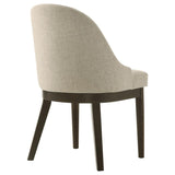 Reseda Upholstered Dining Side Chair Beige (Set of 2) | King | Beige | Beige / Ash Brown | 193672