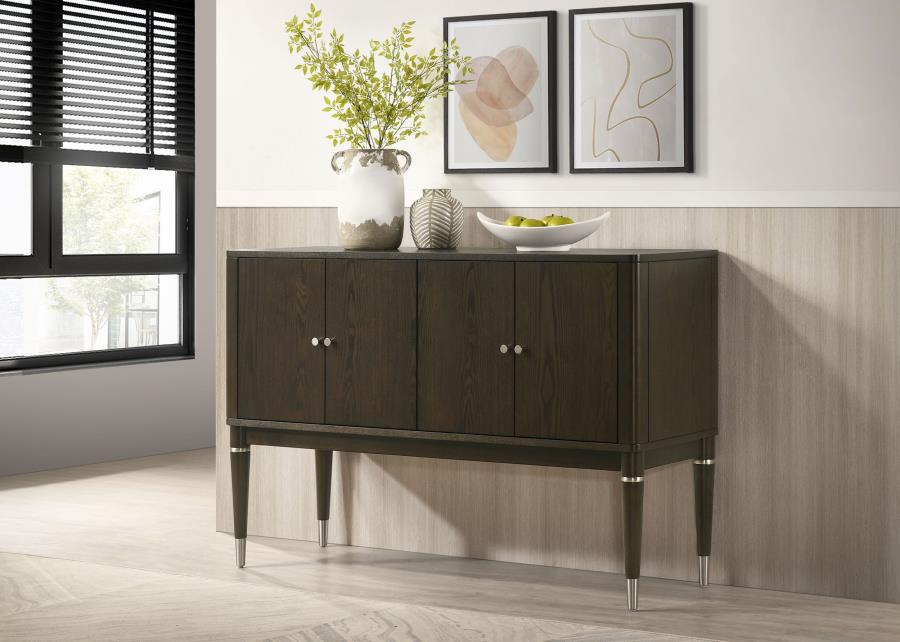 Reseda 4-door Dining Sideboard Server with Shelves Ash Brown | King | Brown | Ash Brown | 193675