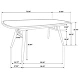 Croyden 73-inch Rectangular Dining Table Weathered Natural | Beige | Weathered Natural | 193731