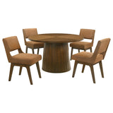 Galindo 5-piece 52-inch Round Dining Set Nutmeg and Walnut | Brown | Walnut / Nutmeg | 193750-S5B