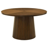 Galindo 52-inch Round Walnut Veneer Dining Table Walnut | King | Brown | Walnut | 193750