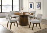 Galindo 52-inch Round Walnut Veneer Dining Table Walnut | King | Brown | Walnut | 193750