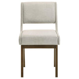 Galindo Upholstered Dining Side Chair Light Grey (Set of 2) | Grey | Light Grey / Walnut | 193752GRY