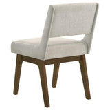 Galindo Upholstered Dining Side Chair Light Grey (Set of 2) | Grey | Light Grey / Walnut | 193752GRY