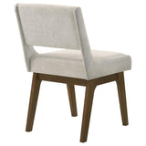 Galindo Upholstered Dining Side Chair Light Grey (Set of 2) | Grey | Light Grey / Walnut | 193752GRY