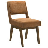 Galindo Upholstered Dining Side Chair Nutmeg (Set of 2) | Brown | Nutmeg / Walnut | 193752NMG