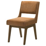 Galindo Upholstered Dining Side Chair Nutmeg (Set of 2) | Brown | Nutmeg / Walnut | 193752NMG