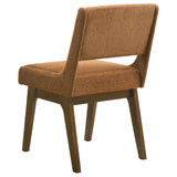 Galindo Upholstered Dining Side Chair Nutmeg (Set of 2) | Brown | Nutmeg / Walnut | 193752NMG