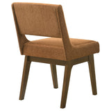 Galindo Upholstered Dining Side Chair Nutmeg (Set of 2) | Brown | Nutmeg / Walnut | 193752NMG