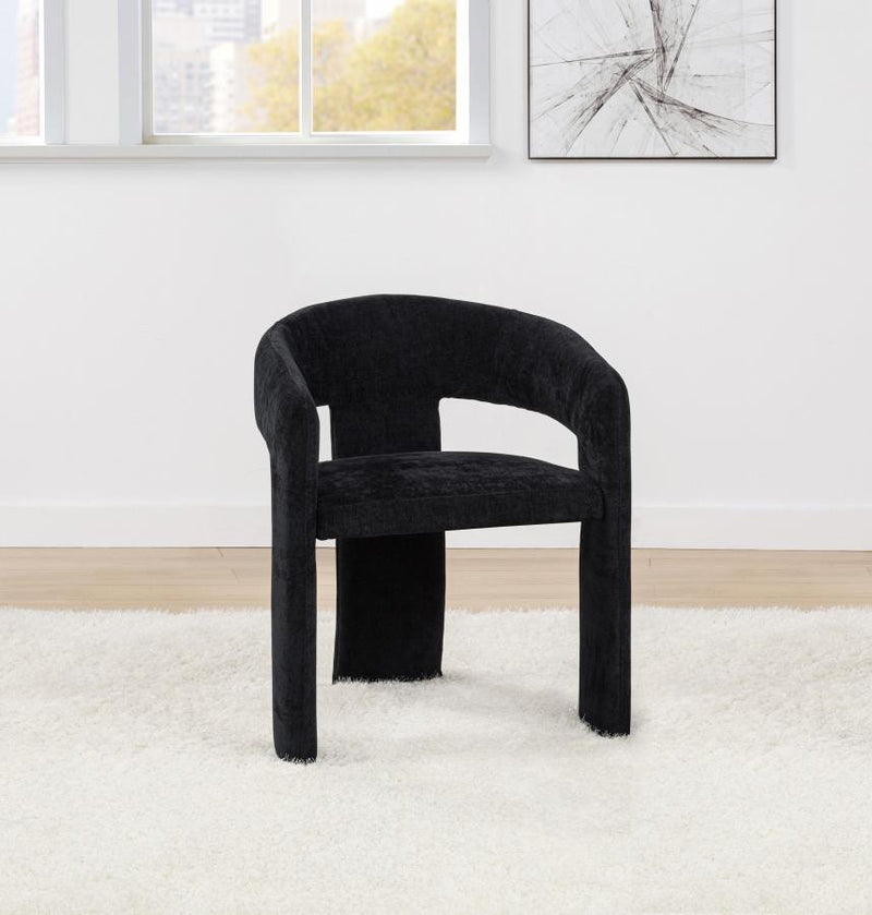 Carlow Upholstered Dining Arm Chair Black (Set of 2)