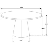 Franklin 5-piece 50-inch Round Dining Table Set Grey and Dark Oak | Grey | Grey / Dark Brown | 193820-S5