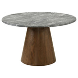 Franklin 50-inch Round Dining Table Grey and Dark Oak | King | Grey | Grey / Dark Brown | 193820