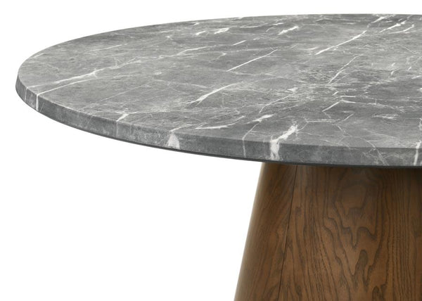 Franklin 50-inch Round Dining Table Grey and Dark Oak