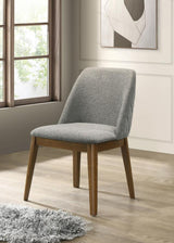 Franklin Upholstered Dining Side Chair Grey (Set of 2) | Grey | Grey / Dark Brown | 193822