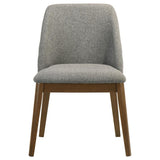 Franklin Upholstered Dining Side Chair Grey (Set of 2) | Grey | Grey / Dark Brown | 193822