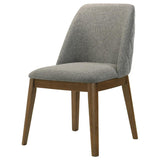 Franklin Upholstered Dining Side Chair Grey (Set of 2) | Grey | Grey / Dark Brown | 193822