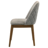 Franklin Upholstered Dining Side Chair Grey (Set of 2) | Grey | Grey / Dark Brown | 193822