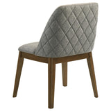 Franklin Upholstered Dining Side Chair Grey (Set of 2) | Grey | Grey / Dark Brown | 193822