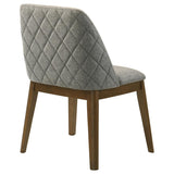 Franklin Upholstered Dining Side Chair Grey (Set of 2) | Grey | Grey / Dark Brown | 193822