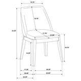 Franklin Upholstered Dining Side Chair Grey (Set of 2) | Grey | Grey / Dark Brown | 193822