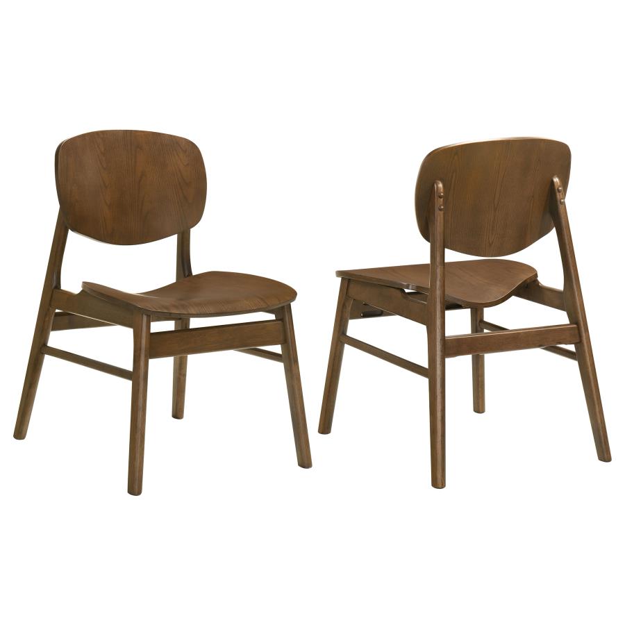 Benford Dining Side Chair Wood Seat Dark Brown (Set of 2) | Brown | Dark Brown | 193832