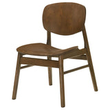 Benford Dining Side Chair Wood Seat Dark Brown (Set of 2) | Brown | Dark Brown | 193832
