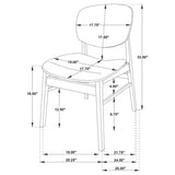 Benford Dining Side Chair Wood Seat Dark Brown (Set of 2) | Brown | Dark Brown | 193832