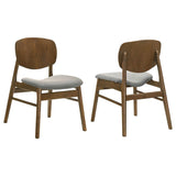 Benford Dining Side Chair Upholstered Seat Dark Brown (Set of 2) | King | Brown | Dark Brown | 193833