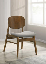 Benford Dining Side Chair Upholstered Seat Dark Brown (Set of 2) | King | Brown | Dark Brown | 193833