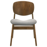 Benford Dining Side Chair Upholstered Seat Dark Brown (Set of 2) | King | Brown | Dark Brown | 193833