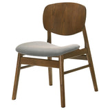 Benford Dining Side Chair Upholstered Seat Dark Brown (Set of 2) | King | Brown | Dark Brown | 193833