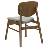 Benford Dining Side Chair Upholstered Seat Dark Brown (Set of 2) | King | Brown | Dark Brown | 193833